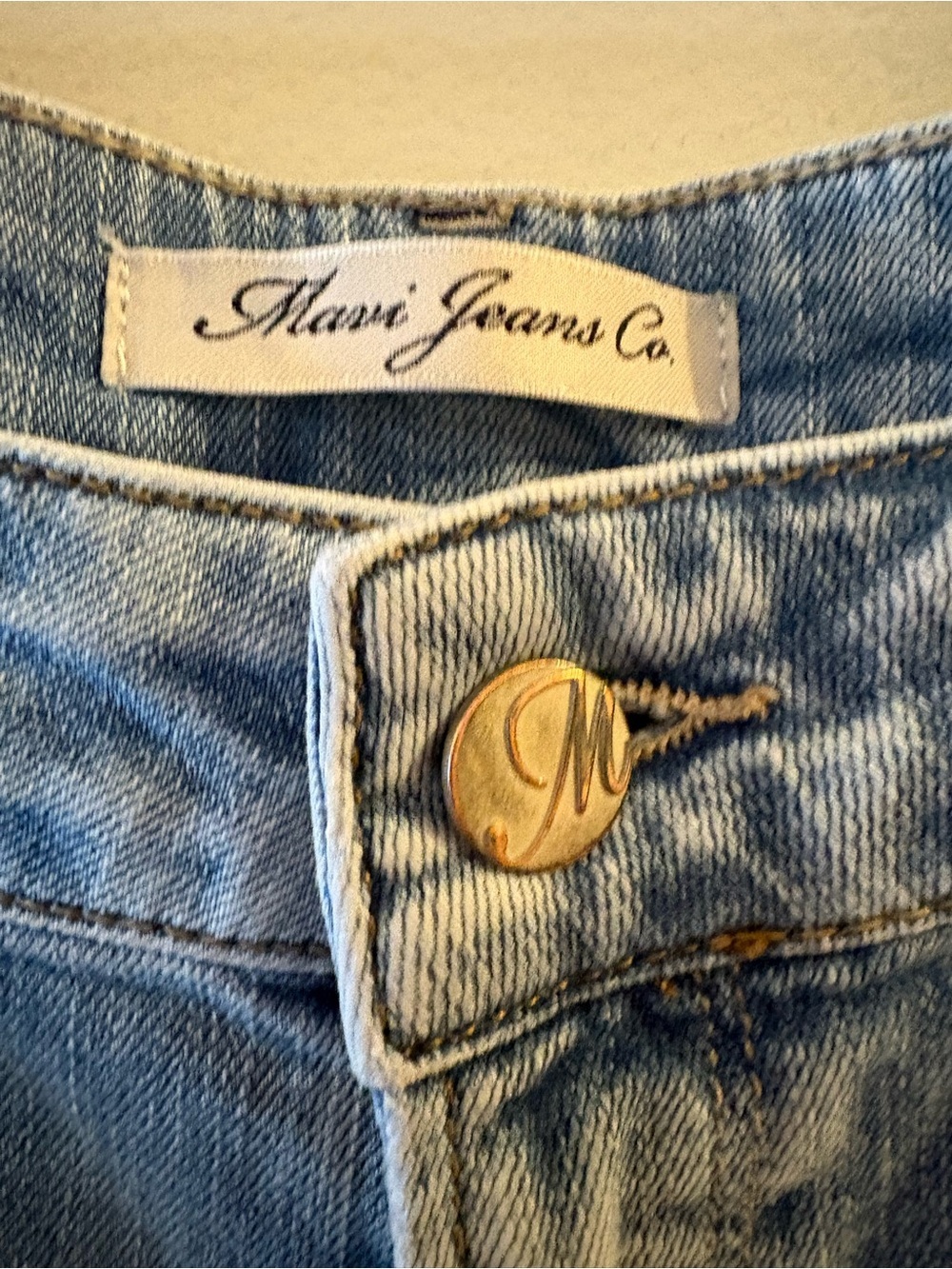 Mavi Distressed Light Wash Boyfriend cropped Jeans, Sz 31x27 - Picture 5 of 13